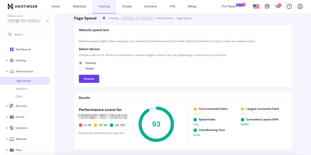 Hostinger Website Performance Optimization